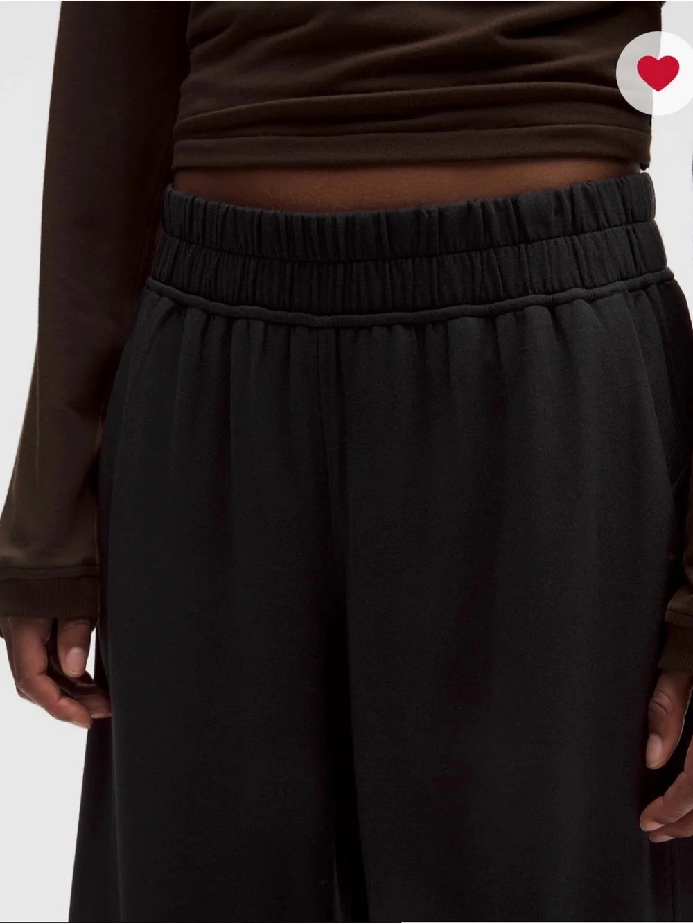 Lululemon Black Be Calm Mid-Rise Wide-Leg Pants